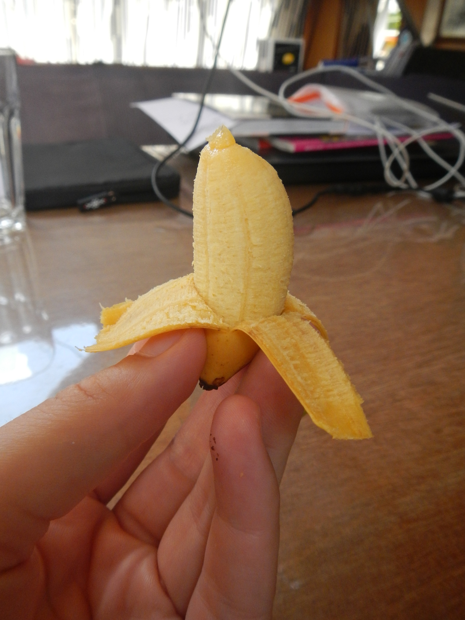 Die kleinsten Bananen, die wir je gesehen haben! Aber lecker!