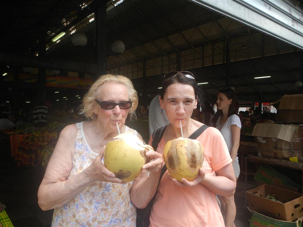 Frische Kokosnüsse in Fort de France